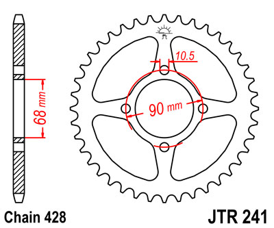 JT JTR241.53 ZĘBATKA TYŁ-51517