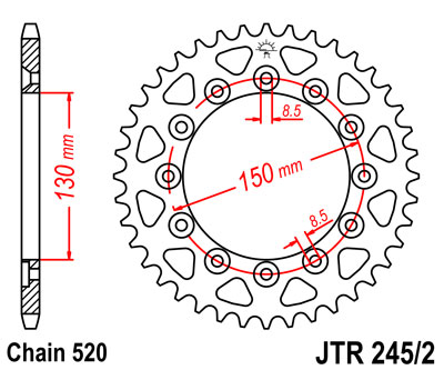 JT JTR245/2.47 ZĘBATKA TYŁ-71652