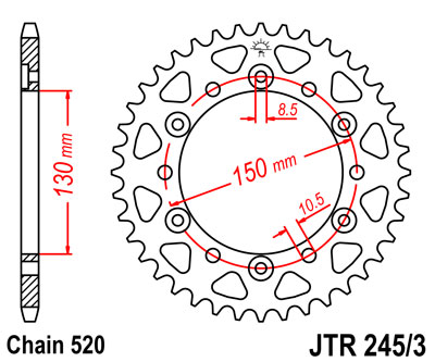 JT JTR245/3.45 ZĘBATKA TYŁ-71644