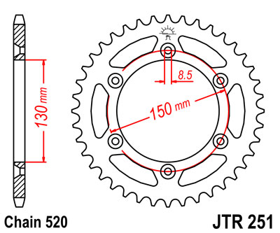 JT JTR251.49 ZĘBATKA TYŁ-71636