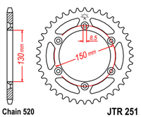JT JTR251.51 ZĘBATKA TYŁ-71634