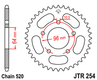 JT JTR254.37 ZĘBATKA TYŁ-71632