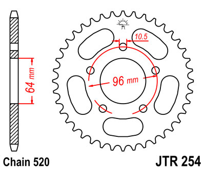 JT JTR254.37 ZĘBATKA TYŁ-71632