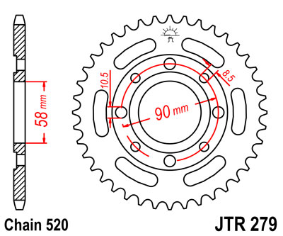 JT JTR279.33 ZĘBATKA TYŁ-71615