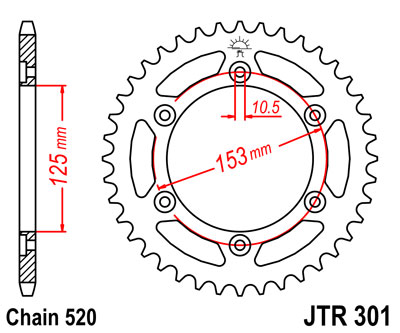 JT JTR301.45 ZĘBATKA TYŁ-71601