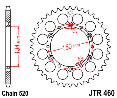 JT JTR460.47 ZĘBATKA TYŁ-71582
