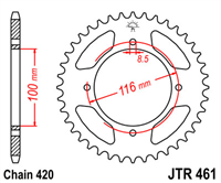 JT JTR461.51 ZĘBATKA TYŁ-71570