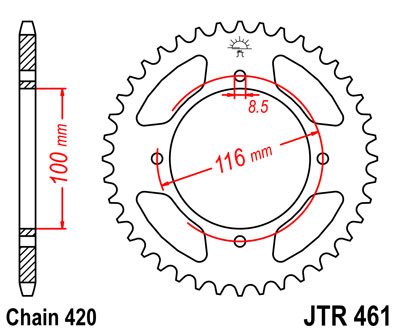 JT JTR461.51 ZĘBATKA TYŁ-71570