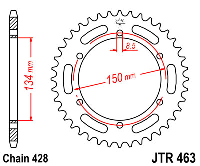 JT JTR463.48 ZĘBATKA TYŁ-71568