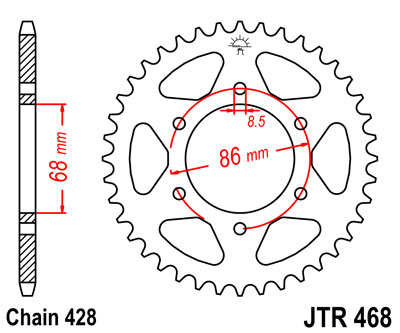 JT JTR468.46 ZĘBATKA TYŁ-51519