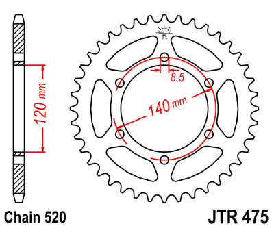 JT JTR475.44 ZĘBATKA TYŁ-71566