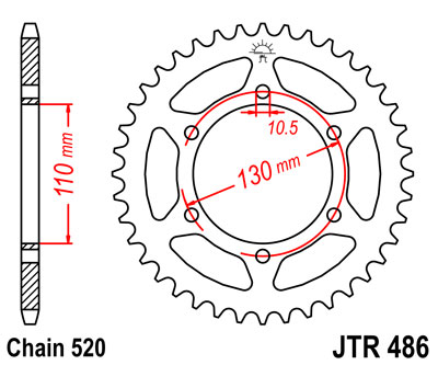 JT JTR486.38 ZĘBATKA TYŁ-71540