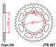 JT JTR487.42 ZĘBATKA TYŁ-71530