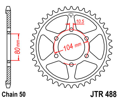 JT JTR488.46 ZĘBATKA TYŁ-71514