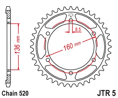JT JTR5.43 ZĘBATKA TYŁ-71487