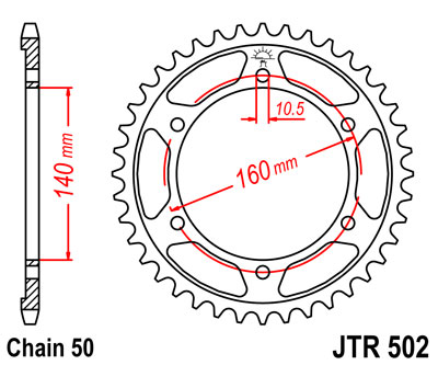JT JTR502.49 ZĘBATKA TYŁ-71475