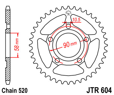 JT JTR604.36 ZĘBATKA TYŁ-71471