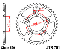 JT JTR701.39 ZĘBATKA TYŁ-71465