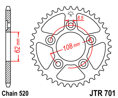 JT JTR701.40 ZĘBATKA TYŁ-71463