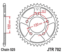 JT JTR702.42 ZĘBATKA TYŁ-71459