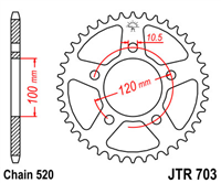 JT JTR703.40 ZĘBATKA TYŁ-71457