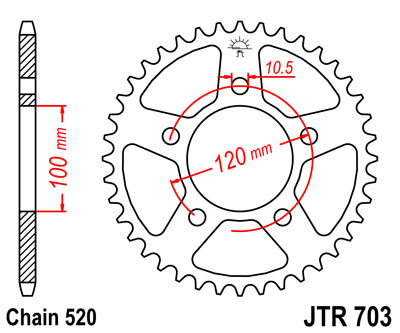 JT JTR703.40 ZĘBATKA TYŁ-71457