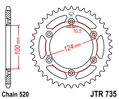 JT JTR735.43 ZĘBATKA TYŁ-71451