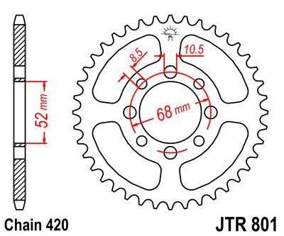 JT JTR801.33 ZĘBATKA TYŁ-51522