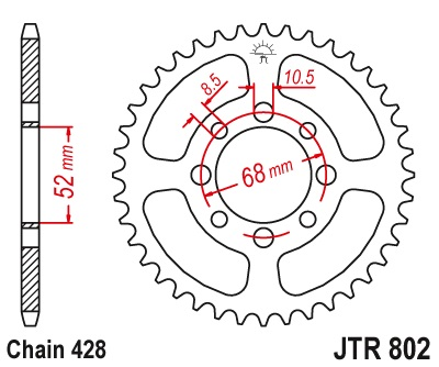 JT JTR802.39 ZĘBATKA TYŁ-71443
