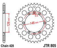 JT JTR805.50 ZĘBATKA TYŁ-71440
