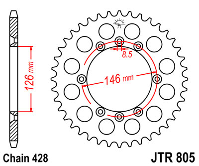 JT JTR805.50 ZĘBATKA TYŁ-71440