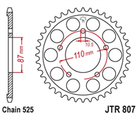 JT JTR807.45 ZĘBATKA TYŁ-71436