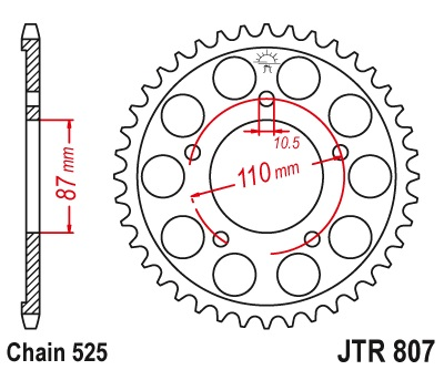 JT JTR807.45 ZĘBATKA TYŁ-71436