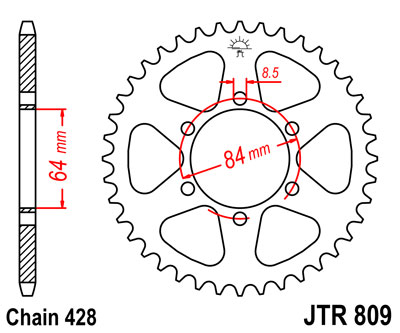 JT JTR809.53 ZĘBATKA TYŁ-71412