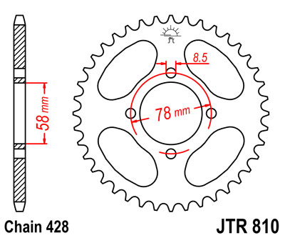 JT JTR810.41 ZĘBATKA TYŁ-51524