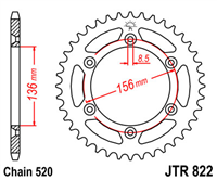 JT JTR822.42 ZĘBATKA TYŁ-71391