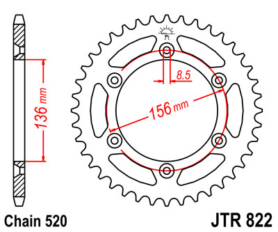 JT JTR822.42 ZĘBATKA TYŁ-71391