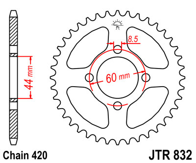 JT JTR832.47 ZĘBATKA TYŁ-71354
