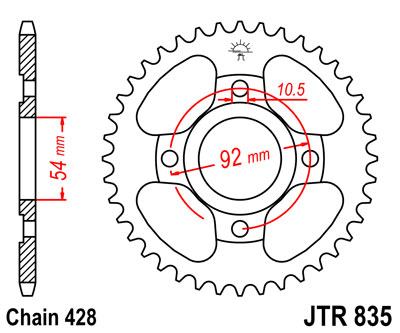 JT JTR835.49 ZĘBATKA TYŁ-51530