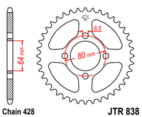 JT JTR838.43 ZĘBATKA TYŁ-71350