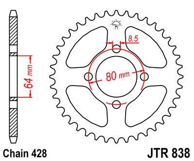 JT JTR838.45 ZĘBATKA TYŁ-71348
