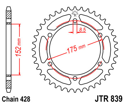 JT JTR839.57 ZĘBATKA TYŁ-71344