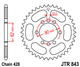 JT JTR843.51 ZĘBATKA TYŁ-71340