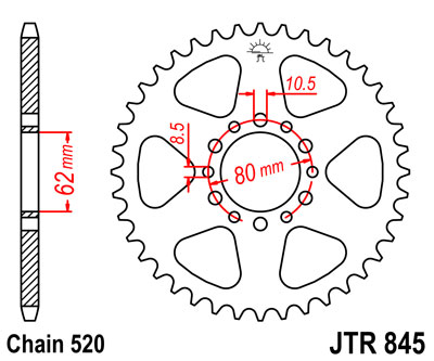JT JTR845.46 ZĘBATKA TYŁ-71338