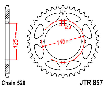 JT JTR857.47 ZĘBATKA TYŁ-71305