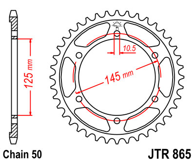 JT JTR865.43 ZĘBATKA TYŁ-71287
