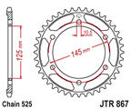 JT JTR867.42 ZĘBATKA TYŁ