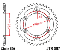 JT JTR897.50 ZĘBATKA TYŁ-70460
