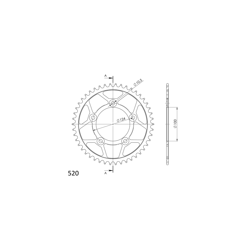 DUCATI SCRAMBLER 400 SIXTY2 2016-2021 napęd SPX DID520ZVMX czyścik szczotka-108153