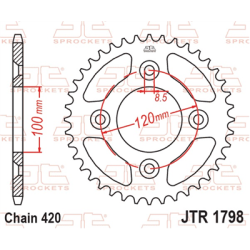 YAMAHA YZ 65 2018-2026 napęd SUPERSPROX łańcuch DID420D czyścik szczotka-108159